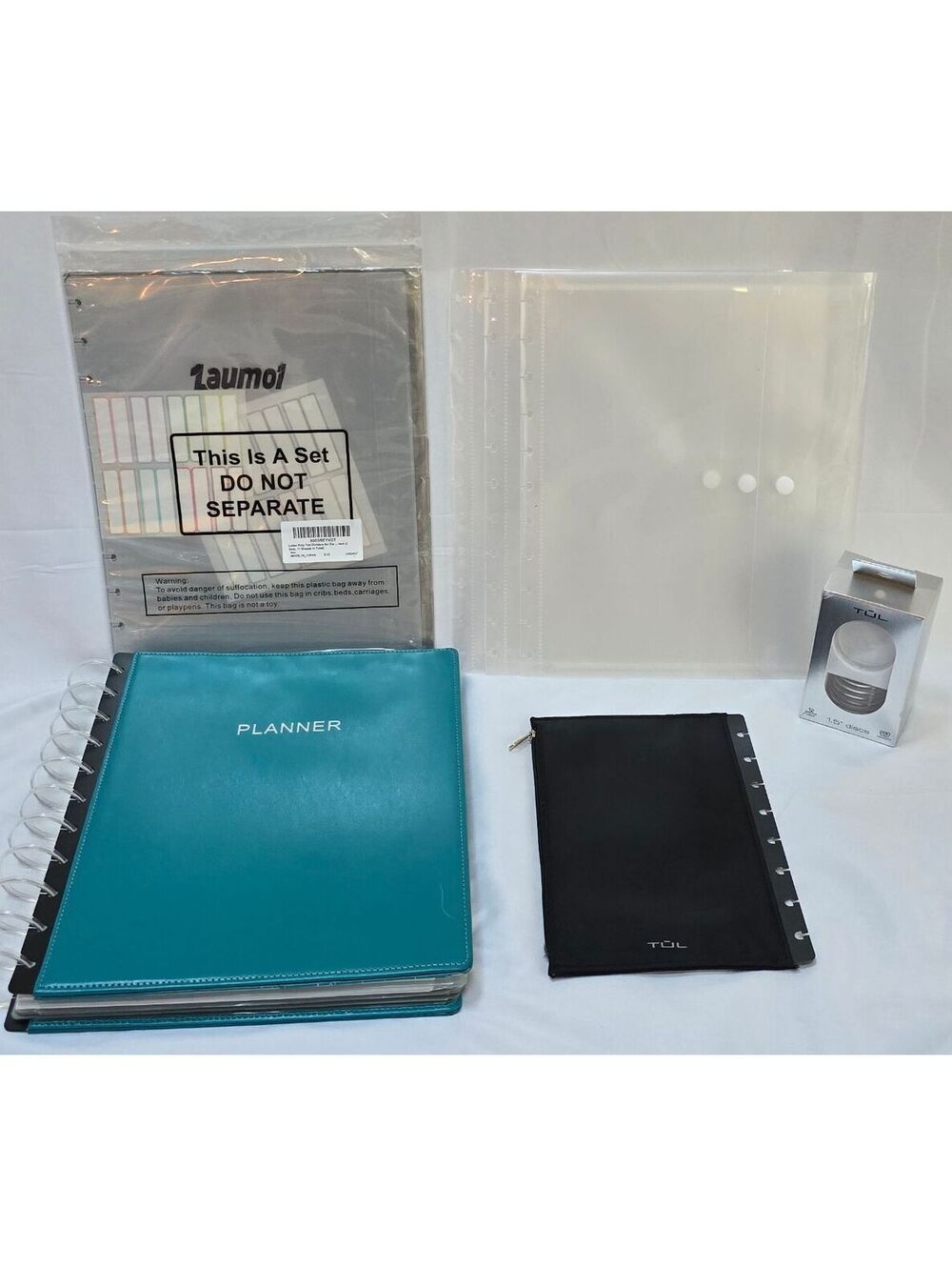 TUL Discbound Junior Planner Bundle Teal Leather Cover Inserts Accessories